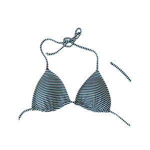 VICTORIA’S SECRET The Teeny Triangle Black White Stripe Bikini Top Women‎ Medium